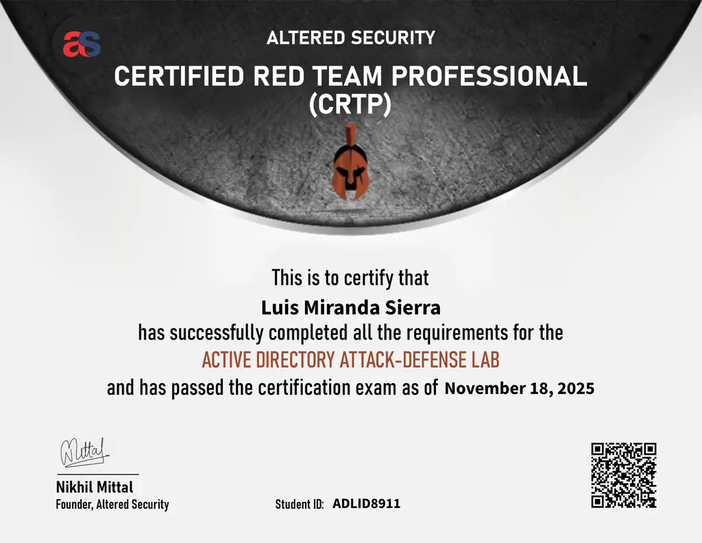 CRTP - Review - AlteredSecurity